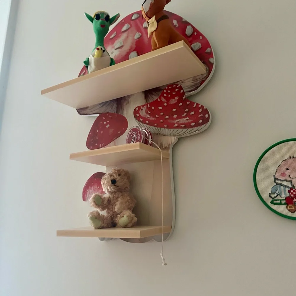 NEW Mushroom Shelf Retro Earthy Home Decor Nursery